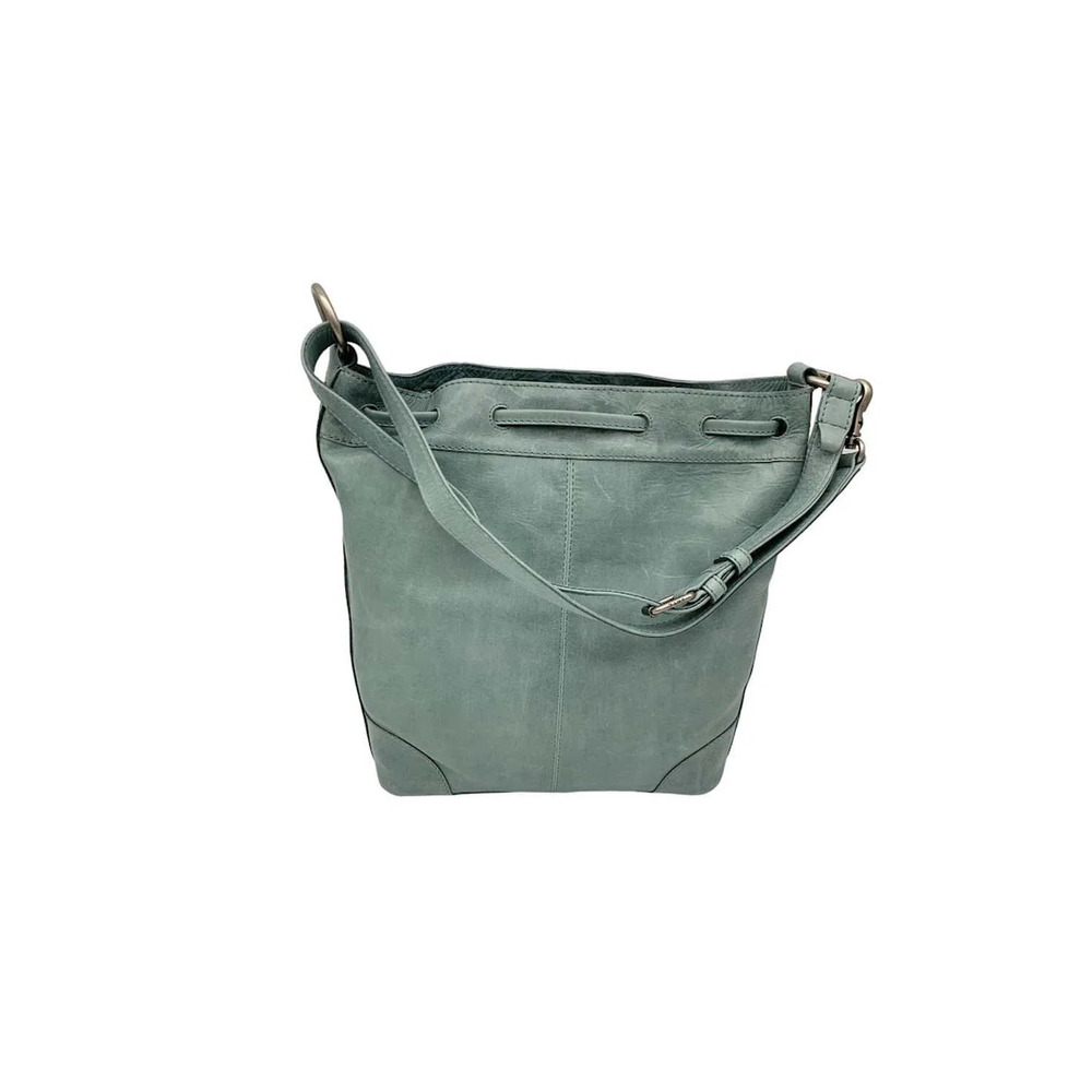 Frye Leather Melissa Drawstring Hobo Bag Sky - Picture 2 of 4